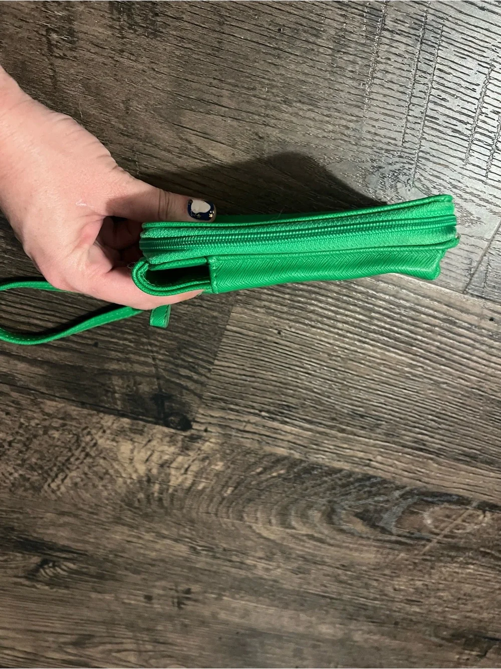 Bright Green Phone Wristlet Case clutch purse with strap
